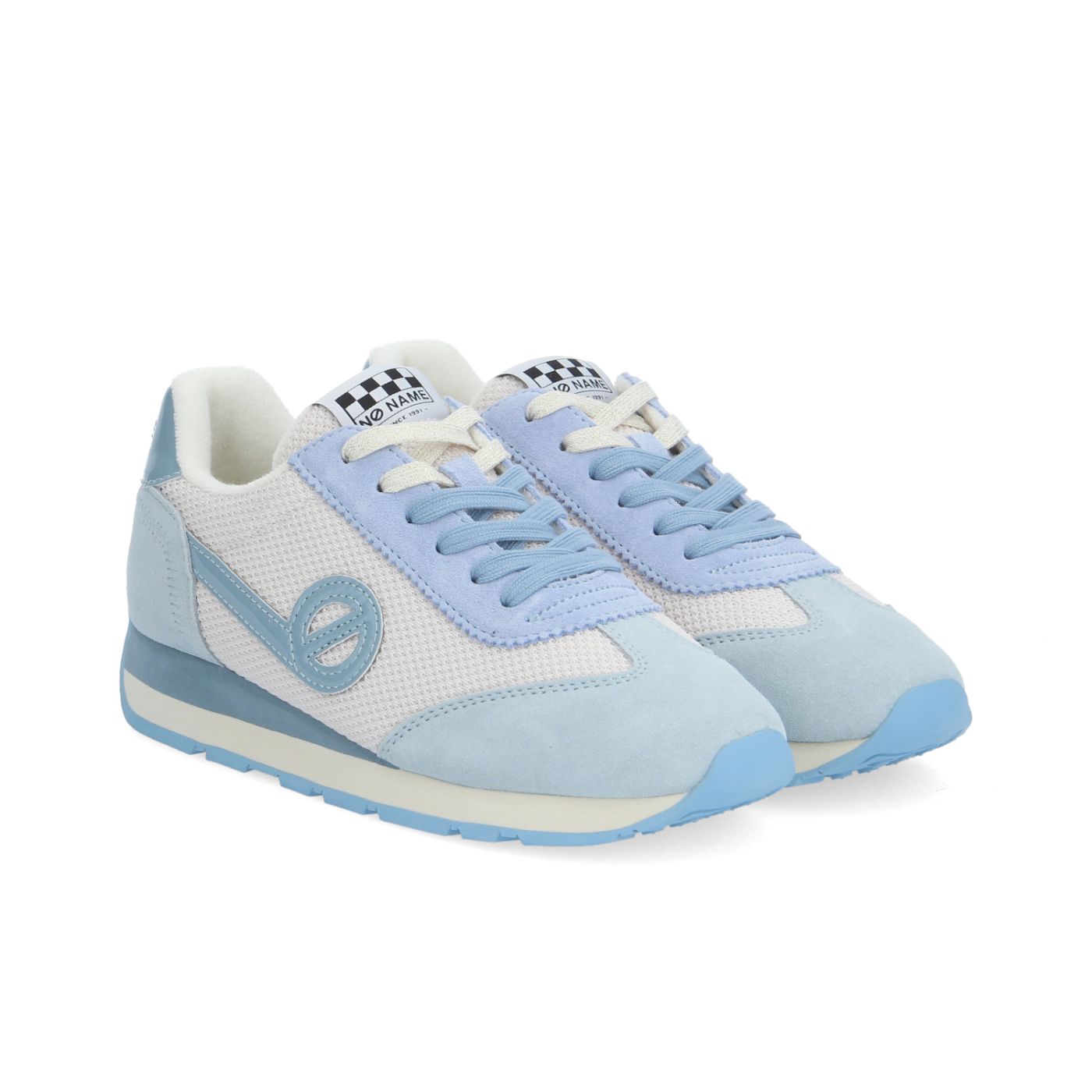 CITY RUN JOGGER W - S.KNIT/SD/PAT - BLANC CASSE/BLEU